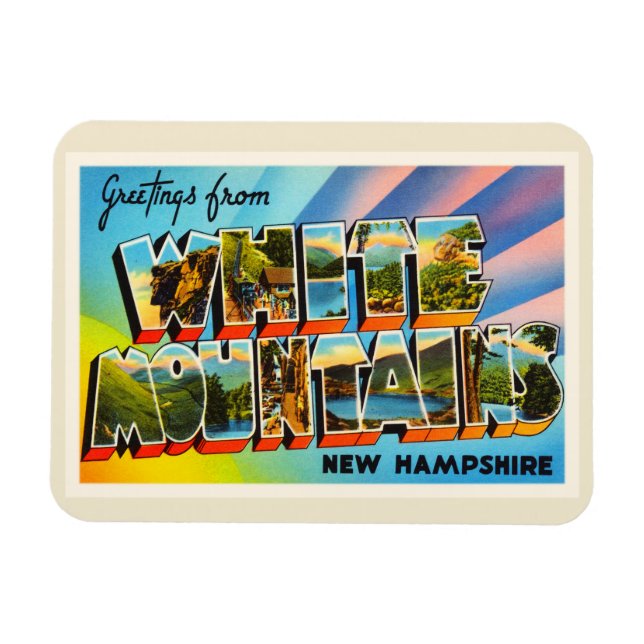 White Mountains New Hampshire NH Travel Souvenir Magnet (Horizontal)
