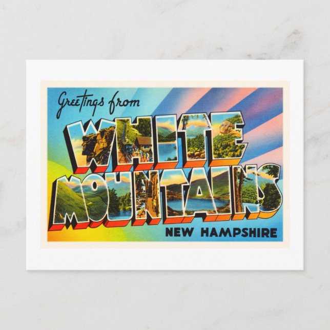 White Mountains New Hampshire NH Travel Souvenir Postkarte (Vorderseite)