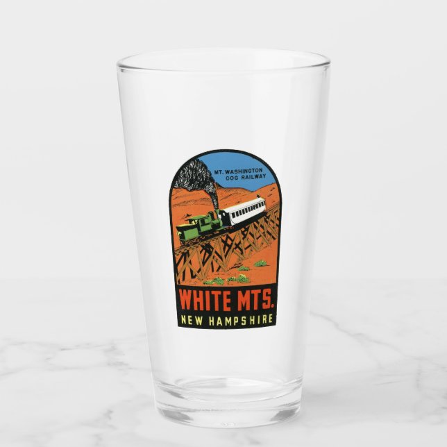 White Mountains New Hampshire Pint Glass Glas (Vorderseite)