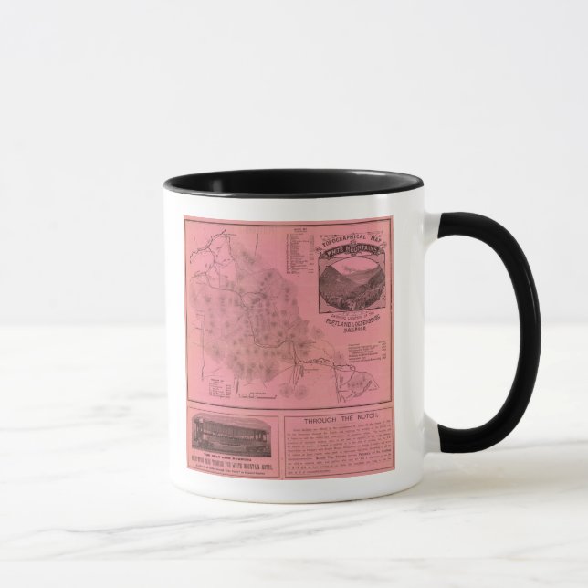 White Mountains Top-Karte Tasse (Rechts)