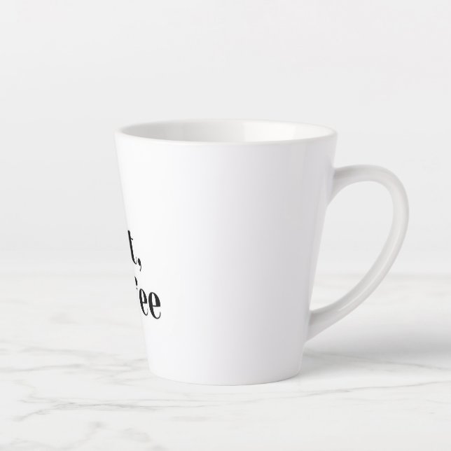 White mug With desing Milchtasse (Rechts)