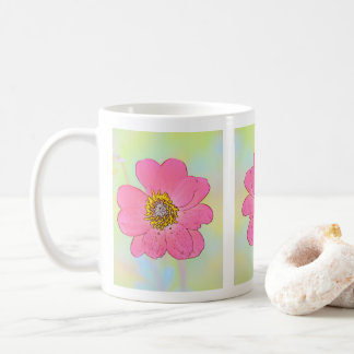 White Mug With Flowers Kaffeetasse