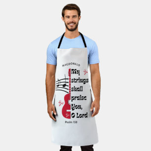 White my STRINGS SOLLTE DICH Christlich VERPRASSEN Schürze