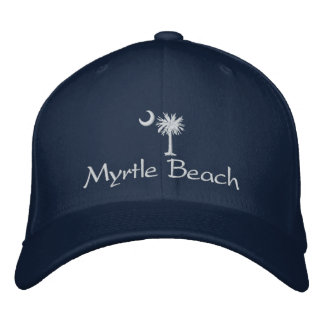 White Myrtle Beach Palmetto bestickter Hut