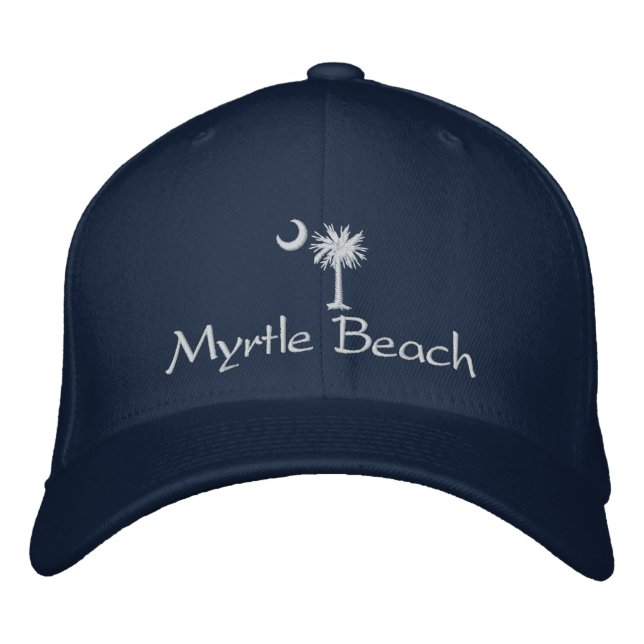 White Myrtle Beach Palmetto bestickter Hut (Vorderseite)
