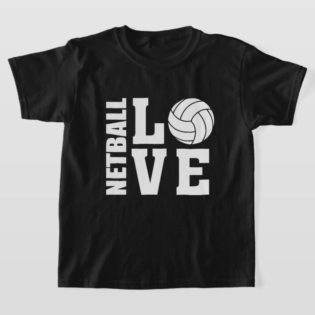 White Netball Liebe, Netball T-Shirt (Ablage )