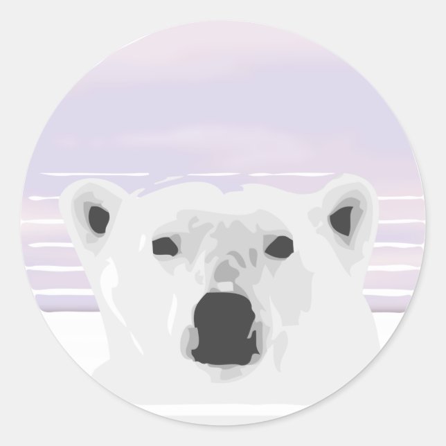 White Nights Sunrise Runder Aufkleber (Vorderseite)