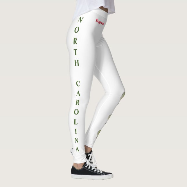 White North Carolina Staat Blume Dogwood Leggings (Rechts)