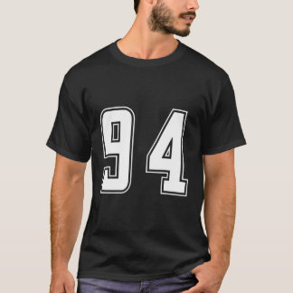 White Number 94 Team Junior Sports T-Shirt