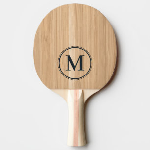 White Oak Holz Monogramm Tischtennis Schläger