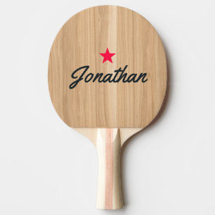 White Oak Wood Vintage Stern Signatur Tischtennis Schläger