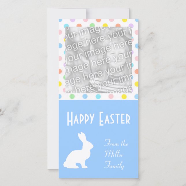White Oaster Bunny Feiertagskarte (Vorderseite)