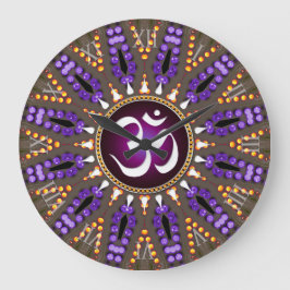 White OM Energy Bohemisch Sunshine Große Wanduhr