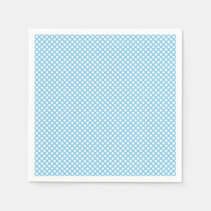 White on Baby Blue Small Size Polka Dots Paper Serviette