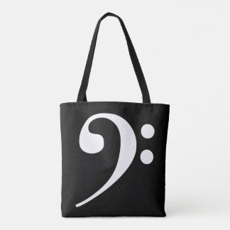 White-on-Black Bass Clef