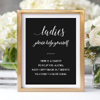White on Black Ladys Badezimmer Basket Hochzeit
