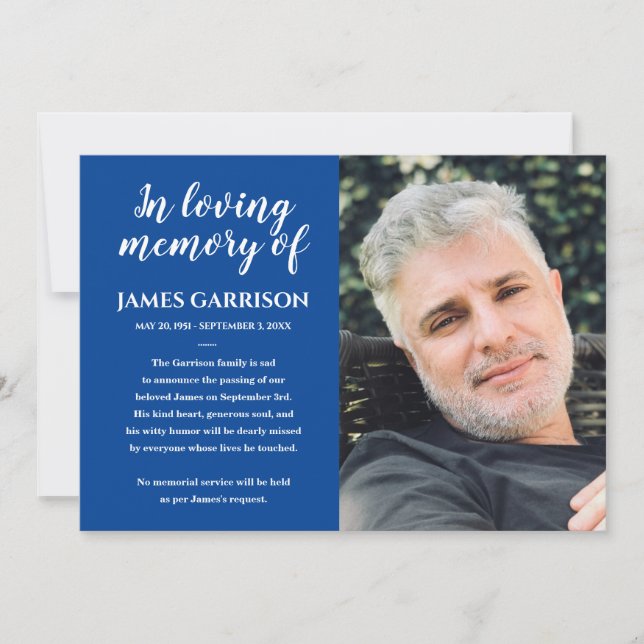 White on Blue in Love Memory Foto Ankündigung (Vorderseite)