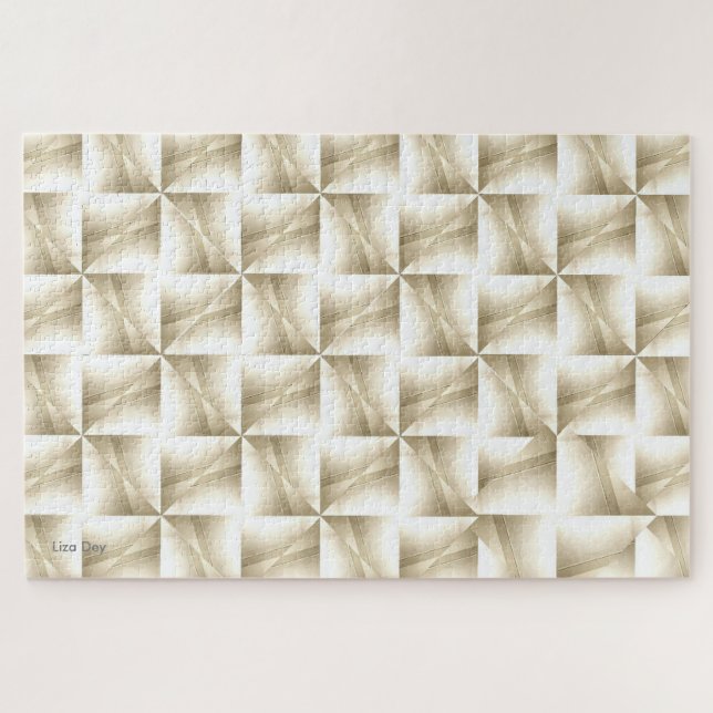 White on White Abstrakt Jigsaw Puzzle (Horizontal)