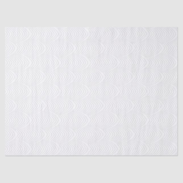 White on White Art Deco Embossed Look Tissue Paper Seidenpapier (Vorderseite)