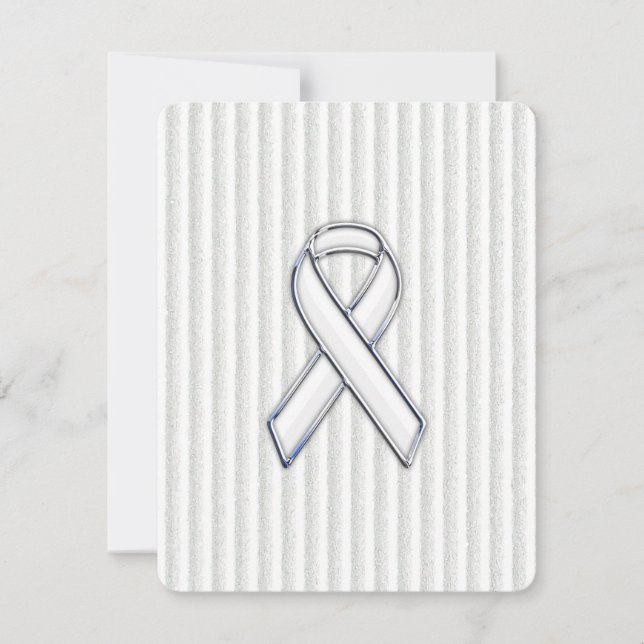 White on White Ribbon Awareness Stripes (Vorderseite)