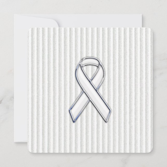 White on White Ribbon Awareness Stripes (Vorderseite)