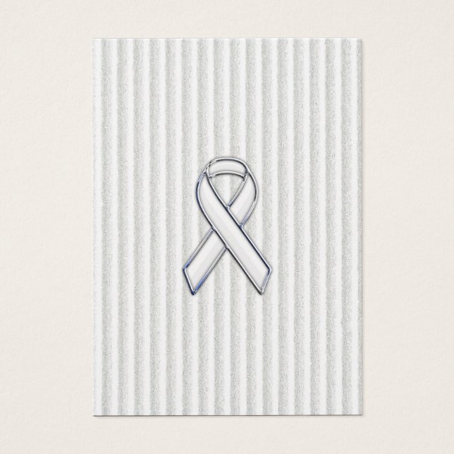 White on White Ribbon Awareness Stripes (Vorderseite)