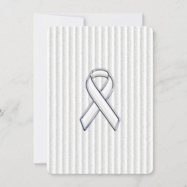 White on White Ribbon Awareness Stripes (Vorderseite)