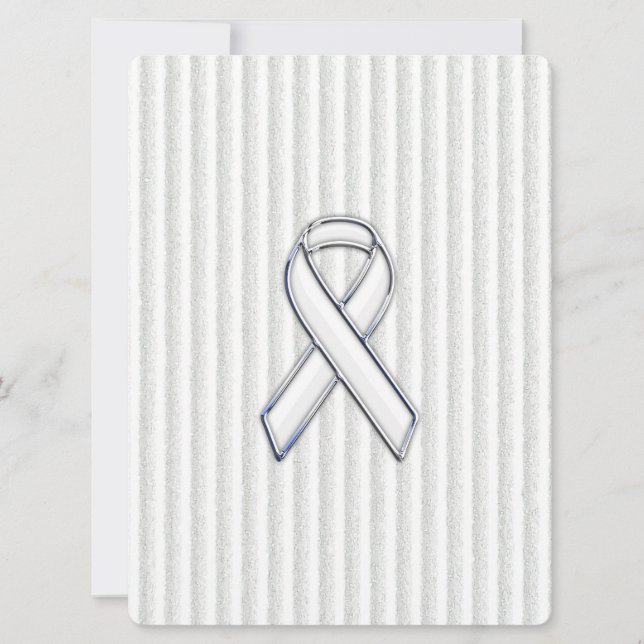 White on White Ribbon Awareness Stripes (Vorderseite)