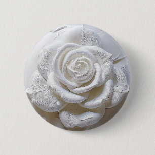 White on White - Skulptur Rose Button