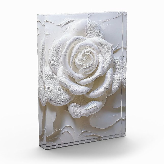 White on White - Skulptur Rose Fotoblock (Links)