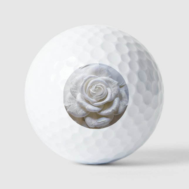 White on White - Skulptur Rose Golfball (Vorderseite)