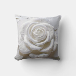 White on White - Skulptur Rose Kissen