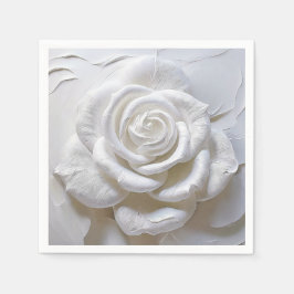 White on White - Skulptur Rose Serviette