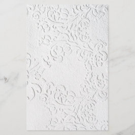 "White on White Verziert Design" Briefpapier