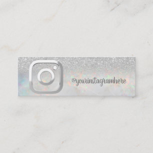 White Opal Bokeh Instagram Social Media Mini Visitenkarte