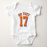 White & Orange Baby | Sports Jersey Design Strampler<br><div class="desc">White & Orange Baby | Sports Jersey Design ・ Baby Romper</div>