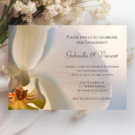 White Orchid Elegance Engagement Party Einladung