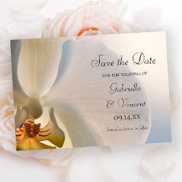 White Orchid Elegance Wedding Save the Date