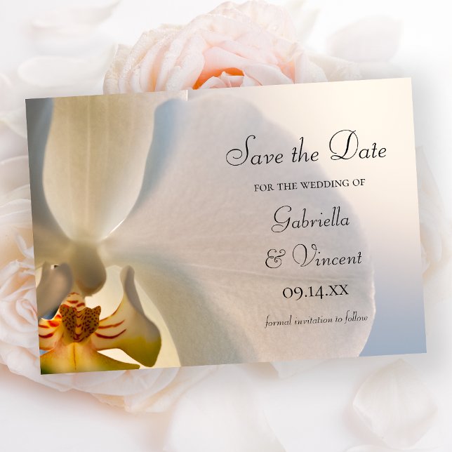 White Orchid Elegance Wedding Save the Date (Von Creator hochgeladen)