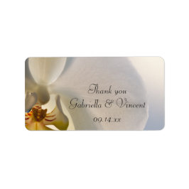 White Orchid Elegance Wedding Vielen Dank für Ihre Adressaufkleber