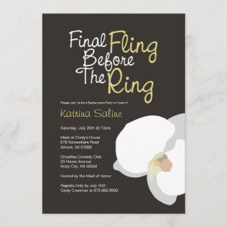 White Orchid Final Fling vor der Einladung