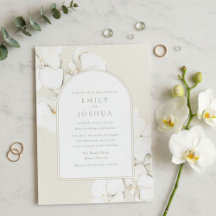 White Orchid Floral Digital Wedding