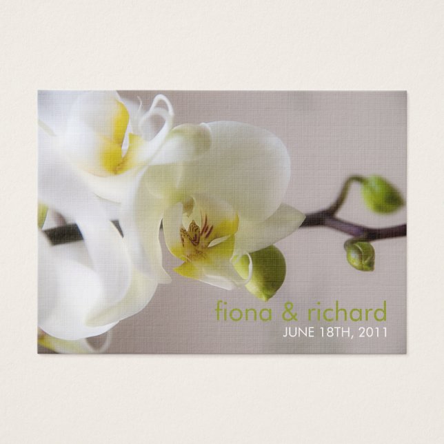 White Orchid Gastgeschenk Hochzeit Tag (Vorderseite)