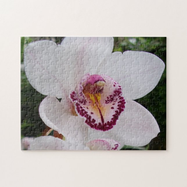 White Orchid I Beautiful Tropical Blume Puzzle (Horizontal)