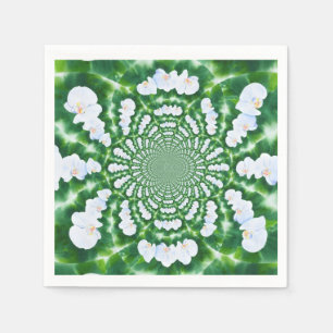 White Orchid Mandala Serviette