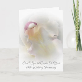 White Orchid Personalisiert 65. Hochzeitstag Karte