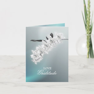 White Orchid - Thank You photo note card Dankeskarte