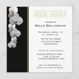White Orchids Brautdusche Einladung