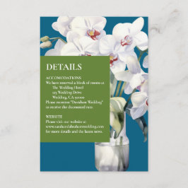 White Orchids Ocean Blue Details Umschließungskart Begleitkarte