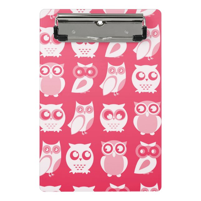 White Owls Mini-Zwischenablage Mini Klemmbrett (Vorderseite)